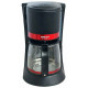 Кофеварка Delta LUX DL-8152 черная с красным