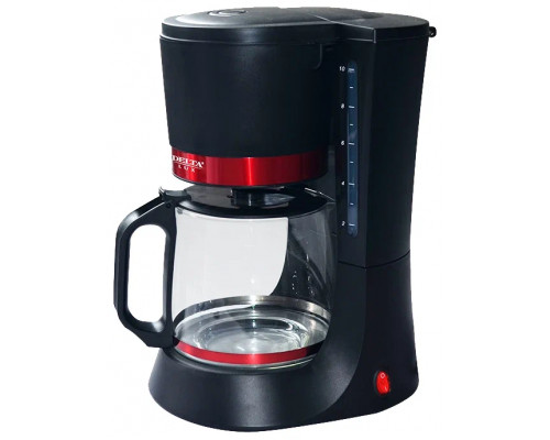 Кофеварка Delta LUX DL-8152 черная с красным Кофеварка Delta LUX DL-8152 черная с красным