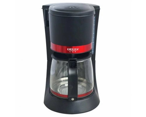 Кофеварка Delta LUX DL-8152 черная с красным Кофеварка Delta LUX DL-8152 черная с красным