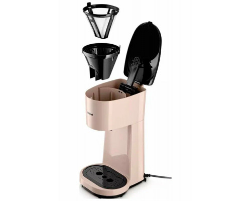 Кофеварка Kitfort КТ-7303 бежевый/черный Кофеварка Kitfort КТ-7303 бежевый/черный