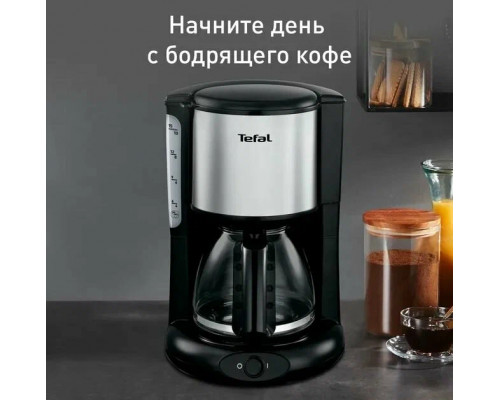 Кофеварка Tefal CM361838 серебристый/черный Кофеварка Tefal CM361838 серебристый/черный
