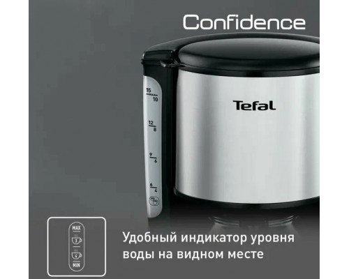 Кофеварка Tefal CM361838 серебристый/черный Кофеварка Tefal CM361838 серебристый/черный
