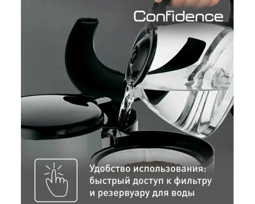 Кофеварка Tefal CM361838 серебристый/черный Кофеварка Tefal CM361838 серебристый/черный