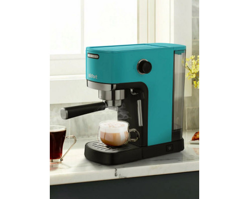 Кофеварка Kitfort КТ-7461 бирюзовый/черный Кофеварка Kitfort КТ-7461 бирюзовый/черный