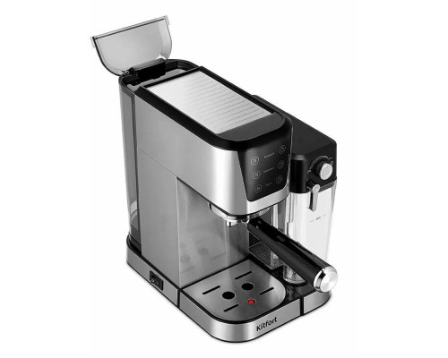 Кофеварка Kitfort КТ-7552 серебристый/черный Кофеварка Kitfort КТ-7552 серебристый/черный