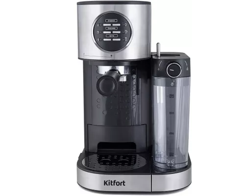 Кофеварка Kitfort КТ-703 серебристый/черный