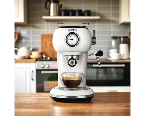 Кофеварка Kitfort КТ-7219 белый