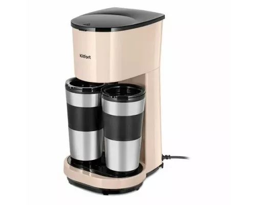 Кофеварка Kitfort КТ-7303 бежевый/черный