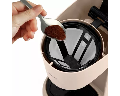 Кофеварка Kitfort КТ-7303 бежевый/черный