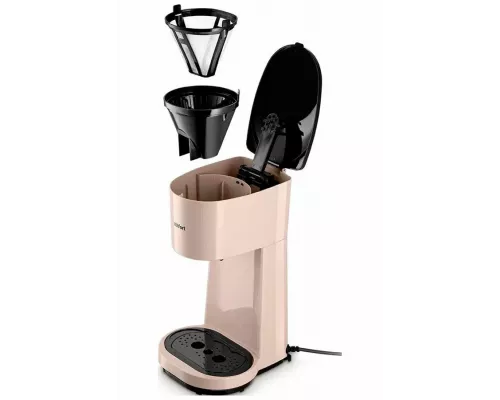 Кофеварка Kitfort КТ-7303 бежевый/черный