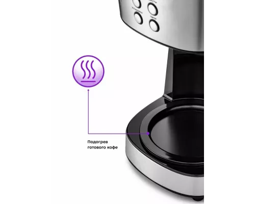 Кофеварка KITFORT KT-731 черный/нержавеющая сталь