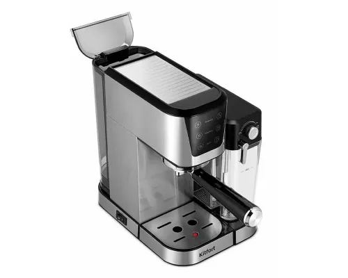 Кофеварка Kitfort КТ-7552 серебристый/черный