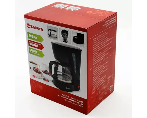 Кофеварка Sakura SA-6107BK черный