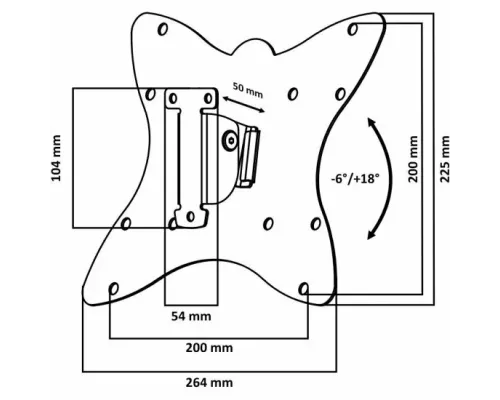 Кронштейн LE'STER LST-201.02 черный