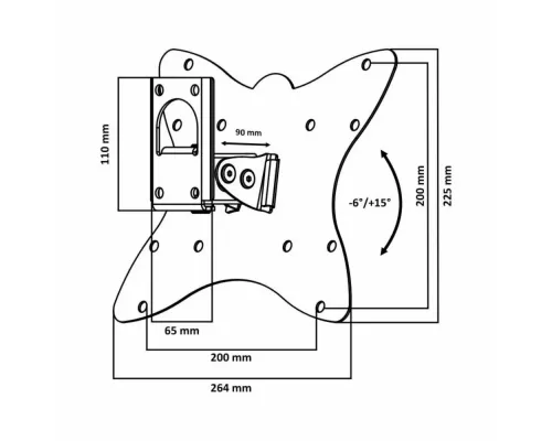Кронштейн LE'STER LST-201.03 черный