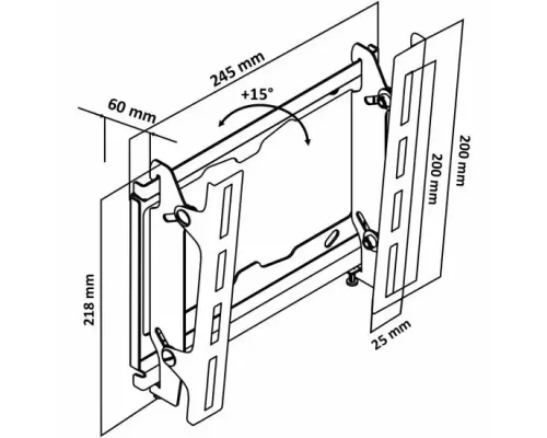 Кронштейн LE'STER LST-301.03 черный