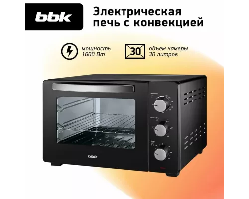 Мини-печь BBK OE3037M черный
