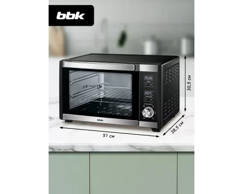 Мини-печь BBK OE3081D черный/нерж сталь