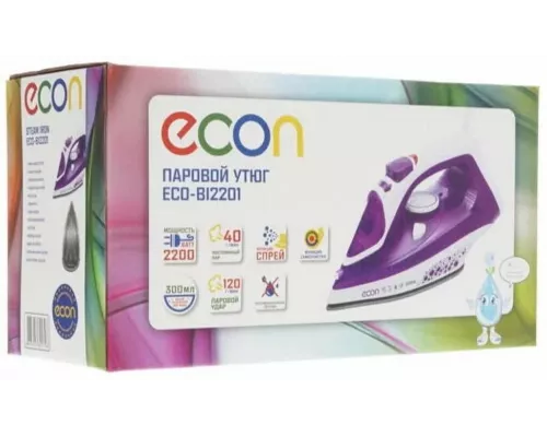 Утюг ECON ECO-BI2201 фиолетовый/белый