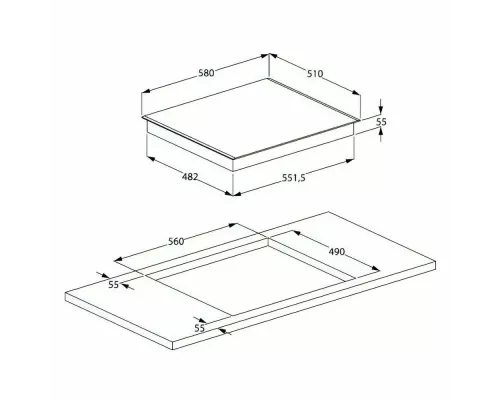 Варочная поверхность Beko HIC 64402 T черный