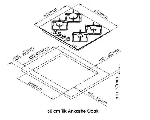 Варочная поверхность Kuppersberg FS 62 X нерж. сталь