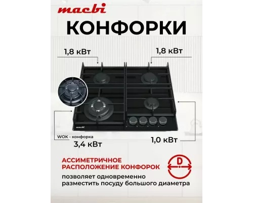 Варочная поверхность MACBI MBH64WFGI.V3-NM