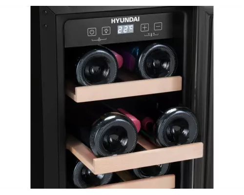Винный шкаф Hyundai HBWC 0831 SU черный