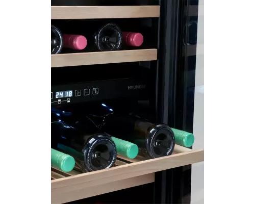 Винный шкаф Hyundai HBWC 1765 DC черный