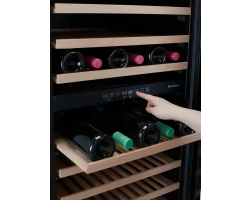 Винный шкаф Hyundai HBWC 1765 DC черный