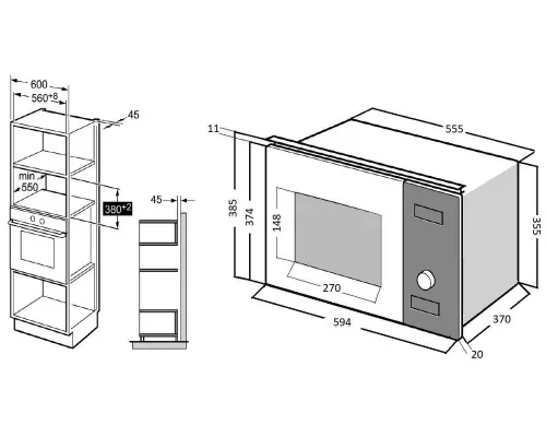 Встраиваемая микроволновая печь Kuppersberg HMW 650 BX