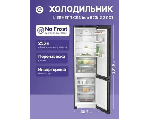 Холодильник Liebherr CBNbdc 573i-22 001 черный
