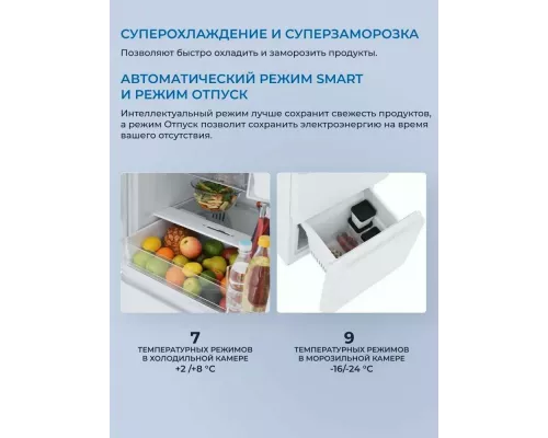 Холодильник Zugel ZRFD361W белый