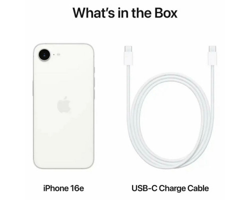 Смартфон Apple iPhone 16e 256GB White (1Sim) Смартфон Apple iPhone 16e 256GB White (1Sim)