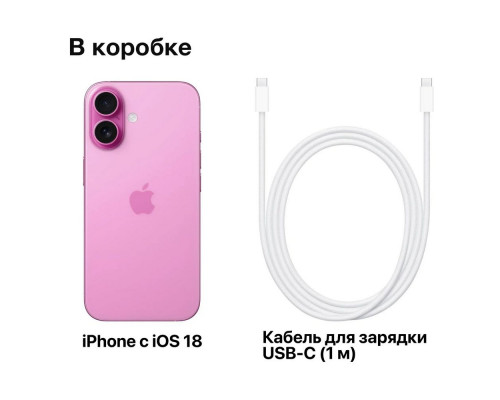 Смартфон Apple iPhone 16 256GB Pink (1Sim) Смартфон Apple iPhone 16 256GB Pink (1Sim)
