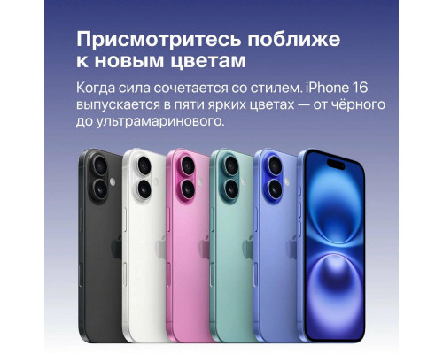 Смартфон Apple iPhone 16 128GB Teal (1Sim) Смартфон Apple iPhone 16 128GB Teal (1Sim)