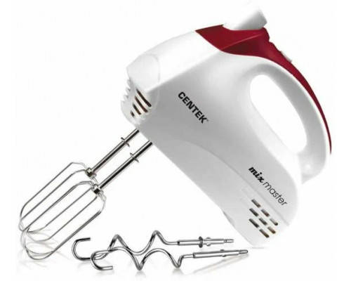 Миксер Centek CT-1117 белый/вишня Миксер Centek CT-1117 белый/вишня