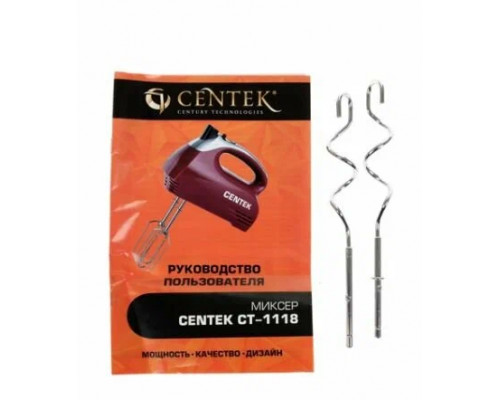 Миксер Centek CT-1118 хром/вишня Миксер Centek CT-1118 хром/вишня
