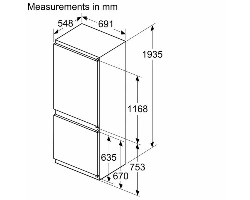 Встраиваемый холодильник Bosch KBN96NSE0 Встраиваемый холодильник Bosch KBN96NSE0