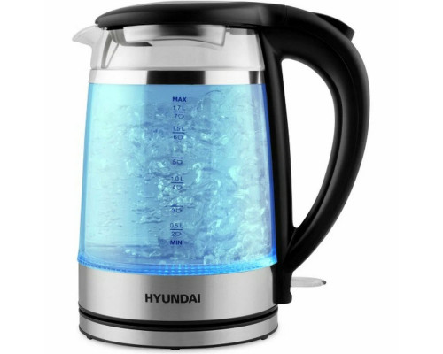 Чайник Hyundai HYK-G3036 черный/прозрачный Чайник Hyundai HYK-G3036 черный/прозрачный