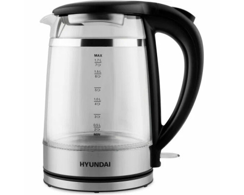 Чайник Hyundai HYK-G3036 черный/прозрачный Чайник Hyundai HYK-G3036 черный/прозрачный