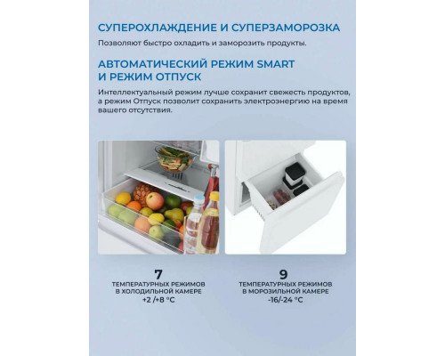 Холодильник Zugel ZRFD361W белый Холодильник Zugel ZRFD361W белый