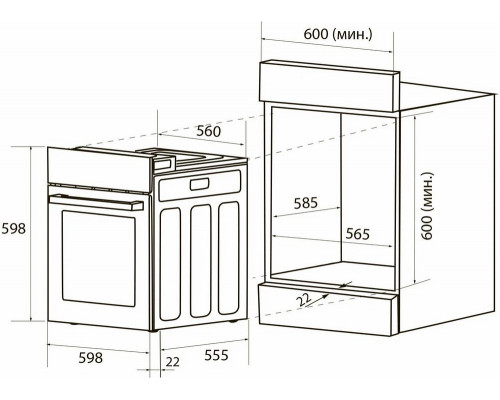Духовой шкаф Zugel ZOE601X нержавеющая сталь/черный Духовой шкаф Zugel ZOE601X нержавеющая сталь/черный