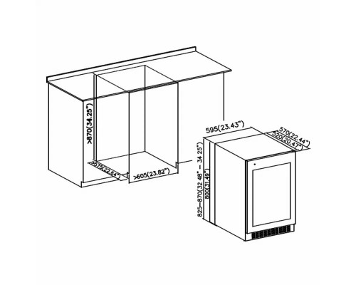 Винный шкаф Korting KFW 803 DB GN