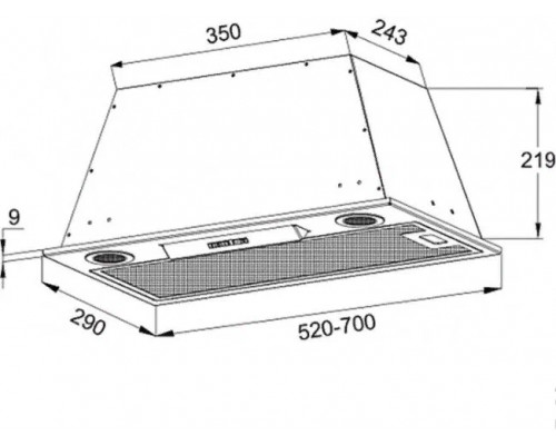 Встраиваемая вытяжка Korting KHI 6755 W Встраиваемая вытяжка Korting KHI 6755 W