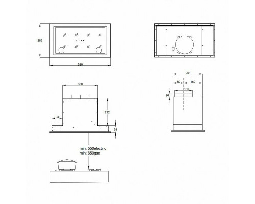 Встраиваемая вытяжка Korting KHI 6777 GB Встраиваемая вытяжка Korting KHI 6777 GB