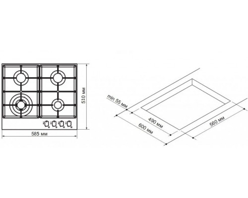 Варочная поверхность Korting HG 665 CTX Варочная поверхность Korting HG 665 CTX