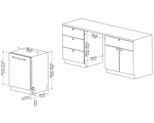Встраиваемая посудомоечная машина Korting KDI 60898 I Встраиваемая посудомоечная машина Korting KDI 60898 I