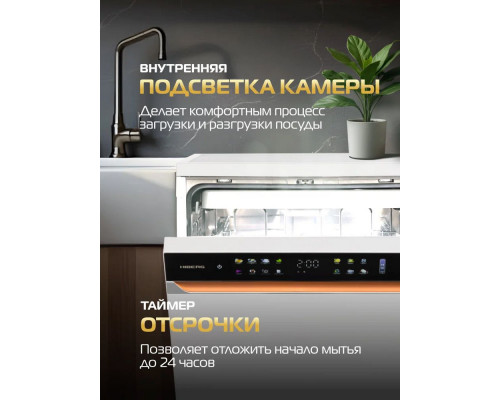 Посудомоечная машина HIBERG i-Q 6815 LW белый Посудомоечная машина HIBERG i-Q 6815 LW белый