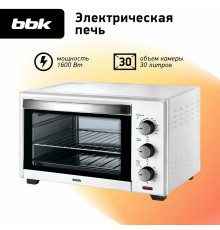 Мини-печь BBK OE3027M белый