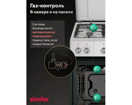 Кухонная плита Simfer F56GG42025
